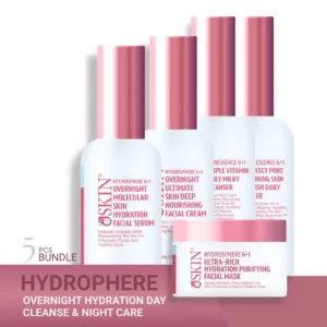 5PCS SKINCARE SET<> HYDROSPHERE FULL HYDRATION DAY CLEANSE & NIGHT REPAIR CARE SYSTEM