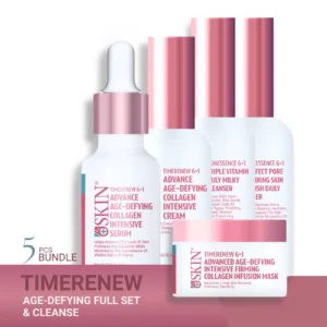 5PCS SKINCARE SET<> TIMERENEW COLLAGEN AGE-DEFYING FULL SET & CLEANSE