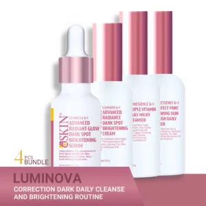 4PCS SKINCARE SET<> LUMINOVA DAILY CLEANS AND BRIGHTENING ROUTINE